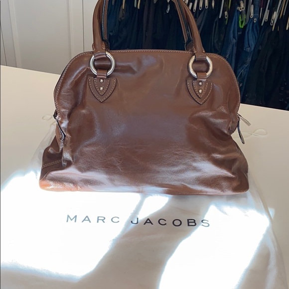 MARC JACOBS BLAKE BROWN LEATHER SATCHEL VINTAGE - Picture 7 of 15
